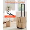 VEVOR Folding Hand Truck, 110 lbs Load Capacity, Collapsible Luggage Cart with 2 Wheels & 1 Elastic Rope, Utility Dolly Platform Cart for Airport Travel Furniture Luggage Office Moving, Black(110 lbs)
