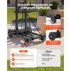 VEVOR Folding Hand Truck, 110 lbs Load Capacity, Collapsible Luggage Cart with 2 Wheels & 1 Elastic Rope, Utility Dolly Platform Cart for Airport Travel Furniture Luggage Office Moving, Black(290 lbs)