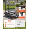 VEVOR Folding Hand Truck, 110 lbs Load Capacity, Collapsible Luggage Cart with 2 Wheels & 1 Elastic Rope, Utility Dolly Platform Cart for Airport Travel Furniture Luggage Office Moving, Black(500 lbs)