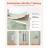 VEVOR Folding Sewing Table, Multipurpose Sewing Machine Table with Cabinet, Compact Design, Wheels, Wooden Pegs, Storage Trays and Shelf, Magnetic Door, Craft Station and Side Desk for Home, White(Green w/o Cabinet)