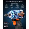 VEVOR Impact Driver, 1/4 Inch, 3000 RPM Max Speed, 12 V Brushless Motor, Electric Cordless Impact Driver Kit with Battery and Charger, 20 Bits, LED Work Light, for Furniture, Electrical, Home Repairs(120N.m – 3400BPM)