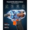 VEVOR Impact Driver, 1/4 Inch, 3000 RPM Max Speed, 12 V Brushless Motor, Electric Cordless Impact Driver Kit with Battery and Charger, 20 Bits, LED Work Light, for Furniture, Electrical, Home Repairs(250N.m – 3600BPM)