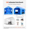 VEVOR Inflatable Paint Booth, 39.37 x 16.40 x 13.12 ft, Inflatable Spray Booth with 950W+1100W Blowers, Air Filter System, Triangular Roof, for Painting Car, Truck, Furniture, Automotive Sheet Metal(13x10x9Ft)