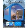 VEVOR Inflatable Paint Booth, 39.37 x 16.40 x 13.12 ft, Inflatable Spray Booth with 950W+1100W Blowers, Air Filter System, Triangular Roof, for Painting Car, Truck, Furniture, Automotive Sheet Metal(10×8.5×8.5Ft)