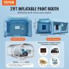 VEVOR Inflatable Paint Booth, 9.8 x 8.2 x 8.2 ft Inflatable Spray Booth, with 550W Powerful Blower and Air Filter System, Portable Car Paint Booth for Motorcycle, Bicycle, Small Furniture Painting(21×13.5x10ft)