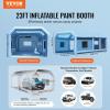 VEVOR Inflatable Paint Booth, 9.8 x 8.2 x 8.2 ft Inflatable Spray Booth, with 550W Powerful Blower and Air Filter System, Portable Car Paint Booth for Motorcycle, Bicycle, Small Furniture Painting(23x13x9Ft)