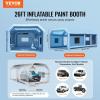 VEVOR Inflatable Paint Booth, 9.8 x 8.2 x 8.2 ft Inflatable Spray Booth, with 550W Powerful Blower and Air Filter System, Portable Car Paint Booth for Motorcycle, Bicycle, Small Furniture Painting(26x15x10Ft)