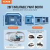 VEVOR Inflatable Paint Booth, 9.8 x 8.2 x 8.2 ft Inflatable Spray Booth, with 550W Powerful Blower and Air Filter System, Portable Car Paint Booth for Motorcycle, Bicycle, Small Furniture Painting(28x16x11Ft)