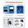 VEVOR Inflatable Paint Booth, 9.84 x 8.2 x 8.2 ft, Inflatable Spray Booth with 550W Powerful Blower and Air Filter System, Round Roof with Light Hook, for Painting Bicycle, Motorcycle, and Furniture