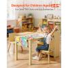 VEVOR Kids Art Table and Chair Set, Toddler Activity Table with Storage, Wood Kids Craft Desk with Paper Roll for Drawing, Reading, Writing, Kid Play Table for Nursery, Playroom, Classroom, White(Natural)