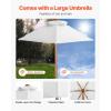 VEVOR Kids Picnic Table with Umbrella, 3-in-1 Sand & Water Table, Outdoor Wooden Table and Bench Set with 2 Trays, 4-People Patio Dining Furniture for Garden, Backyard and Porch (Walnut)