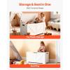 VEVOR Kids Reading Nook Bench, Toddler Bookshelf and Bookcase with Detachable Seat Cushion, 6-Cubby Storage Organizer Bench with 3 Drawers, Ideal for Playroom, Bedroom, Living Room or Entryway, White(White)