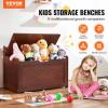 VEVOR Kids Reading Nook Bench, Toddler Bookshelf and Bookcase with Detachable Seat Cushion, 6-Cubby Storage Organizer Bench with 3 Drawers, Ideal for Playroom, Bedroom, Living Room or Entryway, White(Cherry)