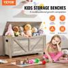 VEVOR Kids Reading Nook Bench, Toddler Bookshelf and Bookcase with Detachable Seat Cushion, 6-Cubby Storage Organizer Bench with 3 Drawers, Ideal for Playroom, Bedroom, Living Room or Entryway, White(Gray)