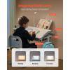 VEVOR Kids Study Chair and Desk Set, Study Desk and Chair for Kids with Bookshelf and Storage Drawer, Adjustable Height Kids Study Desk with Chair, Children Study Table for Bedroom & Study Room, Pink(Grey)