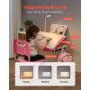 VEVOR Kids Study Chair and Desk Set, Study Desk and Chair for Kids with Bookshelf and Storage Drawer, Adjustable Height Kids Study Desk with Chair, Children Study Table for Bedroom & Study Room, Pink(Pink)