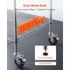VEVOR Kitchen Utility Cart, 3 Tier Heavy Duty Adjustable Wire Storage Rack, Commercial Steel Rolling Service Trolley on Wheels, Work Table with Handle Bar, for Garage and Laundry Room, 40x25x40.9 in(25″d X 40″w X 40.9″h)