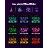 VEVOR LED Lighted Liquor Bottle Display, 3 Tiers 20 Inches Whiskey Rack, Supports USB, Illuminated Home Bar Shelf with RF Remote & App Control, 9 Static Colors, Acrylic Lighted Shelf for 15 Bottles(3 Step 20 Inches)