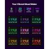 VEVOR LED Lighted Liquor Bottle Display, 3 Tiers 20 Inches Whiskey Rack, Supports USB, Illuminated Home Bar Shelf with RF Remote & App Control, 9 Static Colors, Acrylic Lighted Shelf for 15 Bottles(2 Step 20 Inches)