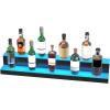 VEVOR LED Lighted Liquor Bottle Display, 3 Tiers 20 Inches Whiskey Rack, Supports USB, Illuminated Home Bar Shelf with RF Remote & App Control, 9 Static Colors, Acrylic Lighted Shelf for 15 Bottles(2 Step 40 Inches)
