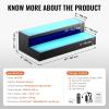 VEVOR LED Lighted Liquor Bottle Display, 3 Tiers 20 Inches Whiskey Rack, Supports USB, Illuminated Home Bar Shelf with RF Remote & App Control, 9 Static Colors, Acrylic Lighted Shelf for 15 Bottles(2 Step 16 Inches)