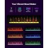 VEVOR LED Lighted Liquor Bottle Display, 3 Tiers 20 Inches Whiskey Rack, Supports USB, Illuminated Home Bar Shelf with RF Remote & App Control, 9 Static Colors, Acrylic Lighted Shelf for 15 Bottles(1 Step 60 Inches)