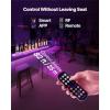 VEVOR LED Lighted Liquor Bottle Display, 3 Tiers 20 Inches Whiskey Rack, Supports USB, Illuminated Home Bar Shelf with RF Remote & App Control, 9 Static Colors, Acrylic Lighted Shelf for 15 Bottles(1 Step 60 Inches)
