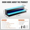 VEVOR LED Lighted Liquor Bottle Display, 3 Tiers 20 Inches Whiskey Rack, Supports USB, Illuminated Home Bar Shelf with RF Remote & App Control, 9 Static Colors, Acrylic Lighted Shelf for 15 Bottles(2 Step 24 Inches)