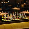 VEVOR LED Lighted Liquor Bottle Display, 3 Tiers 20 Inches Whiskey Rack, Supports USB, Illuminated Home Bar Shelf with RF Remote & App Control, 9 Static Colors, Acrylic Lighted Shelf for 15 Bottles(3 Step 70 Inches)