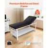 VEVOR Medical Exam Table, 500LBS Loading Medical Examination Bed with 0°–40° Adjustable Backrest, Physical Therapy Exam Table with Storage Shelf & Paper Roll Dispenser for Hospital Clinic Rehab Center
