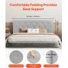 VEVOR Metal Headboard, Queen Size Headboard with Adjustable Height, W59.65 x H40.55 x D1.5 inches, Ideal for Bedroom, Hotel, Homestay, Dormitory, Black(Diamond Tufted)