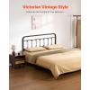 VEVOR Metal Headboard, Queen Size Headboard with Adjustable Height, W59.65 x H40.55 x D1.5 inches, Ideal for Bedroom, Hotel, Homestay, Dormitory, Black(Metal)