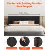 VEVOR Metal Headboard, Queen Size Headboard with Adjustable Height, W59.65 x H40.55 x D1.5 inches, Ideal for Bedroom, Hotel, Homestay, Dormitory, Black(carbon steel)