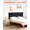 VEVOR Metal Headboard, Queen Size Headboard with Adjustable Height, W59.65 x H40.55 x D1.5 inches, Ideal for Bedroom, Hotel, Homestay, Dormitory, Black(carbon steel)