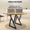 VEVOR Metal Table Legs, 28 x 18 inch Desk Legs, Set of 2, Heavy Duty Bench Legs, Z Shape Metal Furniture Legs,Wrought Iron Coffee Table Legs, Home DIY for Dining Table w/Rubber Floor Protectors,Matte(28×18 Inch)