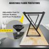VEVOR Metal Table Legs, 28 x 18 inch Desk Legs, Set of 2, Heavy Duty Bench Legs, Z Shape Metal Furniture Legs,Wrought Iron Coffee Table Legs, Home DIY for Dining Table w/Rubber Floor Protectors,Matte(28×18 Inch)