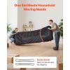 VEVOR Moving Blankets, 80″ x 72″, 35 lbs/dz Weight, 12 Packs, Professional Non-Woven & Recycled Cotton Packing Blanket, Heavy Duty Mover Pads for Protecting Furniture, Floors, Appliances, Blue/Orange(Black Side + Dark Blue Side + Orange Edges)