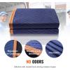 VEVOR Moving Blankets, 80″ x 72″, 35 lbs/dz Weight, 12 Packs, Professional Non-Woven & Recycled Cotton Packing Blanket, Heavy Duty Mover Pads for Protecting Furniture, Floors, Appliances, Blue/Orange(Blue/Orange)