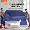 VEVOR Moving Blankets, 80″ x 72″, 35 lbs/dz Weight, 12 Packs, Professional Non-Woven & Recycled Cotton Packing Blanket, Heavy Duty Mover Pads for Protecting Furniture, Floors, Appliances, Blue/Orange(Blue/Orange)