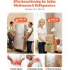 VEVOR Moving Straps, 2-Person Lifting and Moving System with 2 Harness Straps, 1 Load-Bearing Strap & 1 Handheld Strap, Adjustable Lifting Shoulder Straps Move Furniture Appliances Mattresses(Moving Straps 4 Pack)