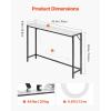 VEVOR Narrow Console Table, 41.7″ Behind Couch Shelf with Power Outlets, 2-Tier Long Entryway Shelf, Sofa Table with Metal Frame and Charge Station, for Entryway, Hallway, Living Room(Marble)