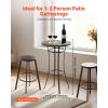 VEVOR Outdoor Bar Table, 47 x 15 in Patio Bar Table, Waterproof Top & Sturdy Metal Frame, Rectangle Counter Height Dining Tables, Outdoor Furniture for Balcony, Yard, Hot Tub, Poolside, Indoor(Round)
