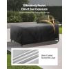 VEVOR Patio Furniture Cover, 420D Heavy Duty Waterproof Outdoor Dining Table and Chairs Cover, Large Rectangular Patio Table Covers with Air Vent for All Weather, 110L x 84W x 28H inch, Black(98l X 78w X 32h)