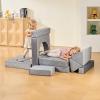 VEVOR Play Couch, Modular Kids Nugget Couch 15pcs, Toddler Foam Sofa Couch with High-Density 25D Sponge for Playing, Creating, Sleeping, Imaginative Kids Furniture for Bedroom and Playroom(14 Pcs)