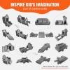 VEVOR Play Couch, Modular Kids Nugget Couch 15pcs, Toddler Foam Sofa Couch with High-Density 25D Sponge for Playing, Creating, Sleeping, Imaginative Kids Furniture for Bedroom and Playroom(Modular)