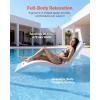 VEVOR Pool Lounge Chairs, Set of 2 Chaise Lounger, Water Weighted in-Pool Lounger Chairs for up to 9″ Water Depths, Anti-Floating Patio Furniture with Cup Phone Holders for Sun Shelf & Tanning Ledge