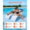 VEVOR Pool Lounge Chairs, Set of 2 Chaise Lounger with Headrest, Water Weighted in-Pool Lounger Chairs for up to 15″ Water Depths, Anti-Floating Patio Furniture for Sun Shelf & Tanning Ledge, 440LBS