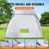 VEVOR Portable Paint Booth, Larger Spray Paint Tent with Built-in Floor & Mesh Screen & Windproof Hooks, Painting Tent Station for Furniture DIY Hobby Tool, 7.5×5.2×5.2ft Spray Paint Shelter(L90*w62*h62inch)