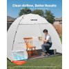 VEVOR Portable Paint Booth, Larger Spray Paint Tent with Built-in Floor & Mesh Screen & Windproof Hooks, Painting Tent Station for Furniture DIY Hobby Tool, 7.5×5.2×5.2ft Spray Paint Shelter(L96*W72*H72inch)