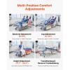 VEVOR Premium 3 Function Full Electric Hospital Bed, ICU Electric Medical Bed with Backrest, Legrest & Height Adjustment, 5″ Locking Casters, High-Density Mattress for Home Hospital, 550LBS Loading(85X42x32.6inch)